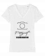 Fotograf - oficial  Tricou mânecă scurtă guler V Damă Evoker