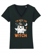 I'm with the witch Tricou mânecă scurtă guler V Damă Evoker