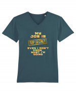 My job? TOP secret Tricou mânecă scurtă guler V Bărbat Presenter