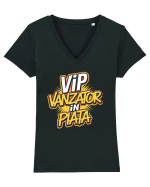VIP - vânzător în piață Tricou mânecă scurtă guler V Damă Evoker