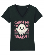 Ghost me Baby pink hearts Tricou mânecă scurtă guler V Damă Evoker