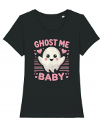Ghost me Baby pink hearts Tricou mânecă scurtă guler larg fitted Damă Expresser