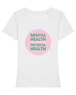 Mental heath just as important as physical health Tricou mânecă scurtă guler larg fitted Damă Expresser