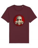 Craniu gasmaskskull 07 rosu Tricou mânecă scurtă Unisex Rocker