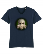 craniu gasmaskskull 07 verde Tricou mânecă scurtă guler V Bărbat Presenter