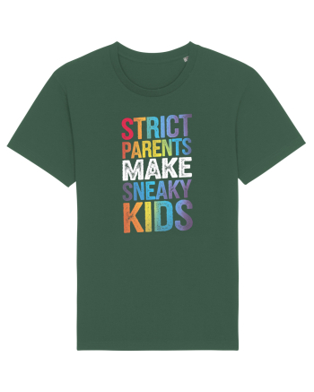 Strict Parents Make Sneaky Kids grunge Bottle Green