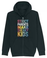 Strict Parents Make Sneaky Kids distresed Hanorac cu fermoar Unisex Connector