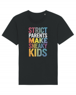 Strict Parents Make Sneaky Kids distresed Tricou mânecă scurtă Unisex Rocker