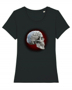 Craniu cu creier - skullbrain 01 Tricou mânecă scurtă guler larg fitted Damă Expresser