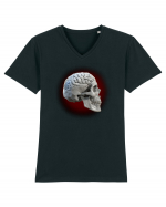 Craniu cu creier - skullbrain 01 Tricou mânecă scurtă guler V Bărbat Presenter