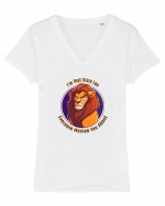 I`M THAT CRAZY LEO YOU WERE WARNED ABOUT  Tricou mânecă scurtă guler V Damă Evoker