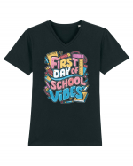 First Day of School Vibes Tricou mânecă scurtă guler V Bărbat Presenter