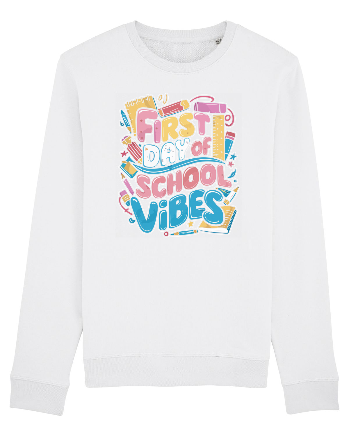 Bluză mânecă lungă Unisex Rise White