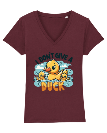 I Don't Give A Duck Burgundy