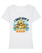 I Don't Give A Duck Tricou mânecă scurtă guler larg fitted Damă Expresser