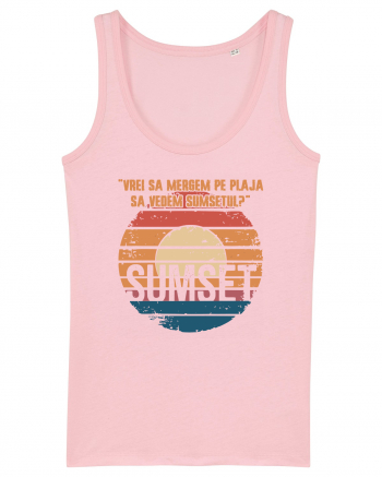 Vrei sa mergem pe plaja sa vedem sumsetul? - Summer Ocean Sumset Cotton Pink