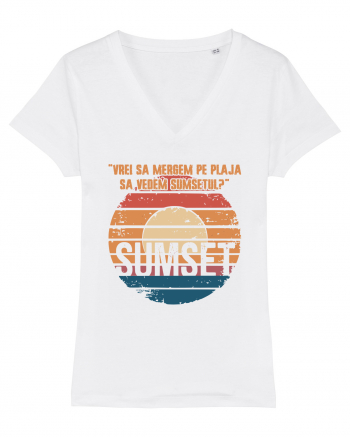 Vrei sa mergem pe plaja sa vedem sumsetul? - Summer Ocean Sumset White