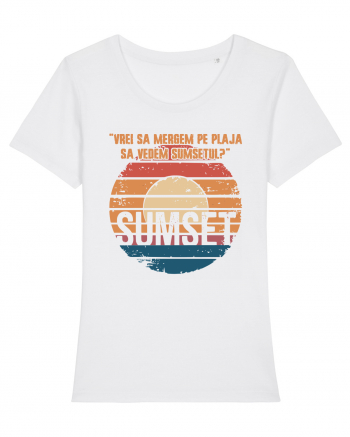 Vrei sa mergem pe plaja sa vedem sumsetul? - Summer Ocean Sumset White