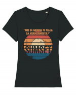 Vrei sa mergem pe plaja sa vedem sumsetul? - Summer Ocean Sumset Tricou mânecă scurtă guler larg fitted Damă Expresser