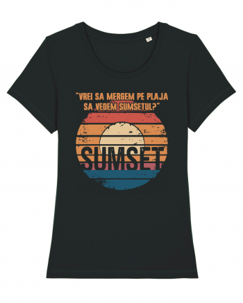 Vrei sa mergem pe plaja sa vedem sumsetul? - Summer Ocean Sumset Black