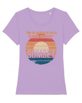 Vrei sa mergem pe plaja sa vedem sumsetul? - Summer Ocean Sumset Lavender Dawn