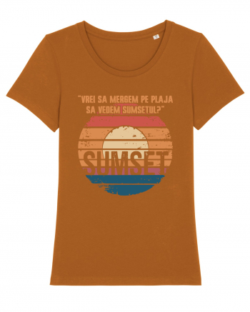 Vrei sa mergem pe plaja sa vedem sumsetul? - Summer Ocean Sumset Roasted Orange