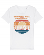 Vrei sa mergem pe plaja sa vedem sumsetul? - Summer Ocean Sumset Tricou mânecă scurtă  Copii Mini Creator