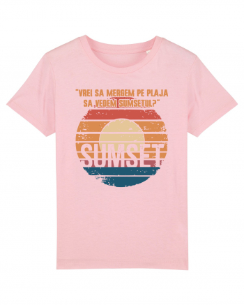 Vrei sa mergem pe plaja sa vedem sumsetul? - Summer Ocean Sumset Cotton Pink