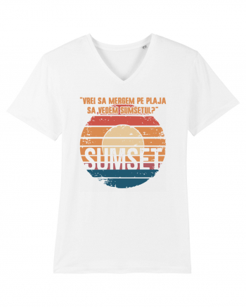 Vrei sa mergem pe plaja sa vedem sumsetul? - Summer Ocean Sumset White