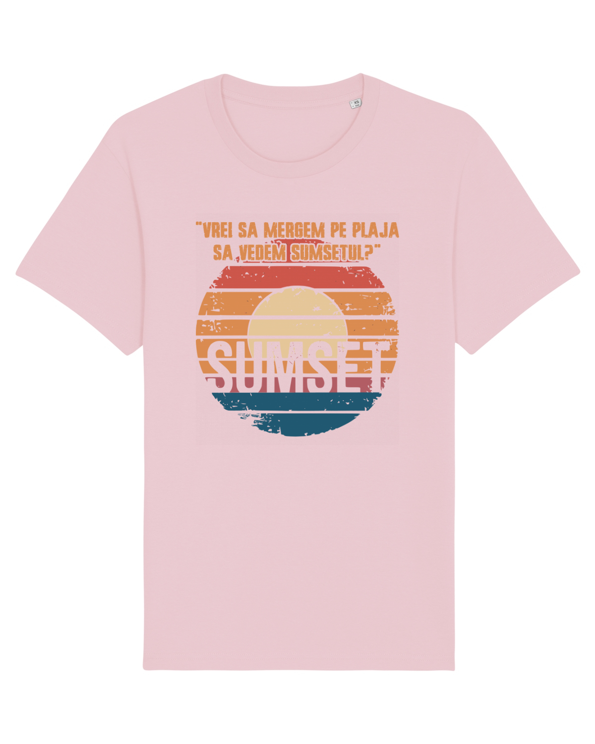Tricou mânecă scurtă Unisex Rocker Cotton Pink