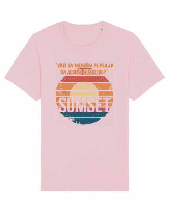 Vrei sa mergem pe plaja sa vedem sumsetul? - Summer Ocean Sumset Cotton Pink