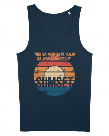 Vrei sa mergem pe plaja sa vedem sumsetul? - Summer Ocean Sumset Navy