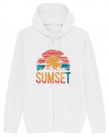 Summer Mountain Sumset White