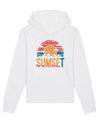 Summer Mountain Sumset White