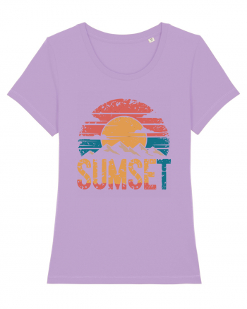 Summer Mountain Sumset Lavender Dawn