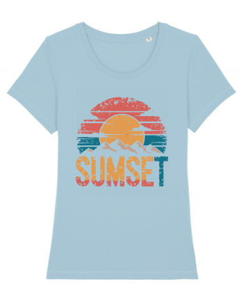 Summer Mountain Sumset Sky Blue