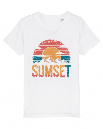 Summer Mountain Sumset White