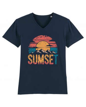 Summer Mountain Sumset French Navy