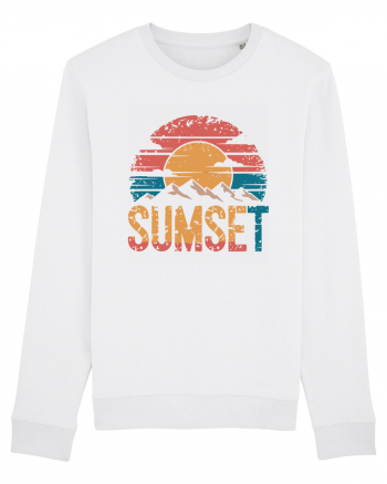 Summer Mountain Sumset White