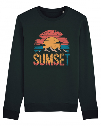 Summer Mountain Sumset Black