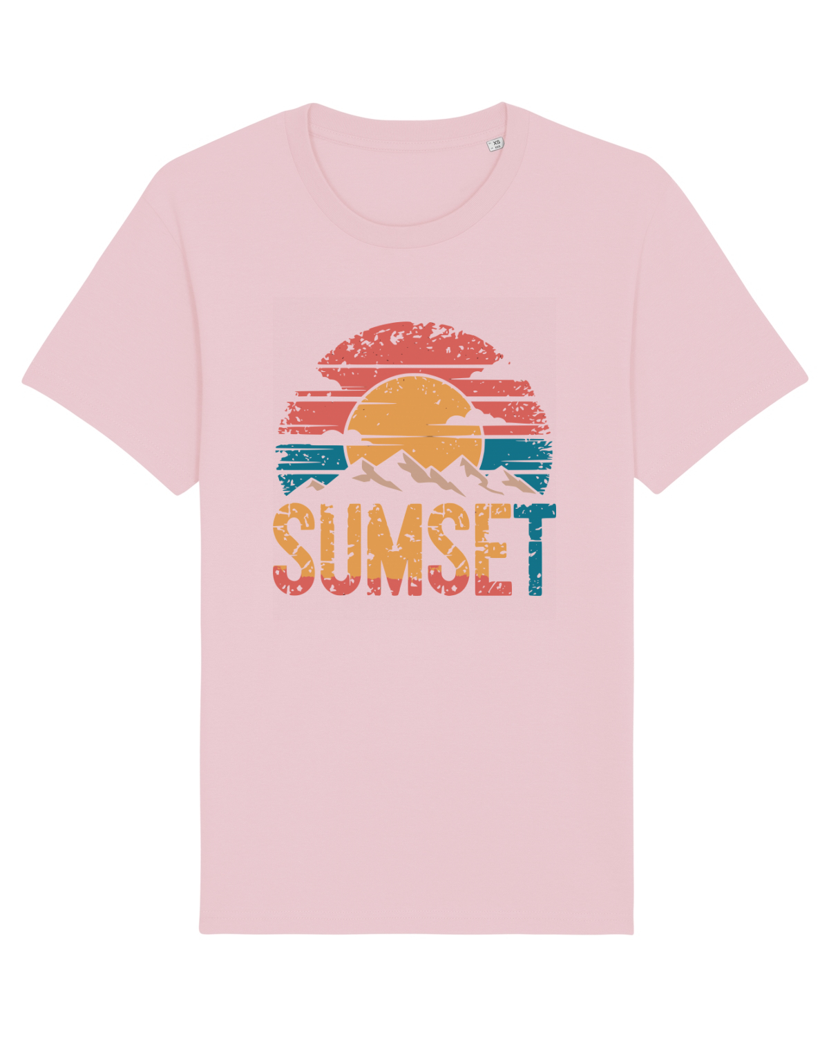 Tricou mânecă scurtă Unisex Rocker Cotton Pink