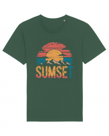 Summer Mountain Sumset Bottle Green