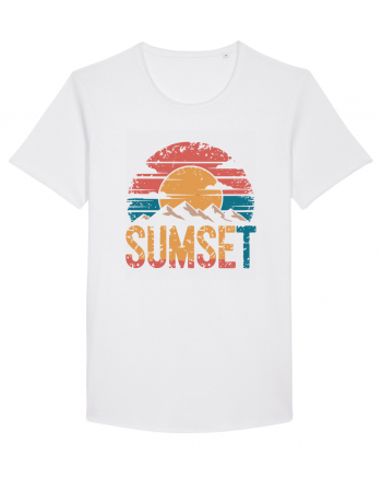 Summer Mountain Sumset White