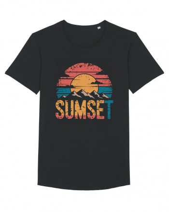 Summer Mountain Sumset Black