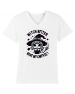 Witch better have my coffee! Tricou mânecă scurtă guler V Bărbat Presenter