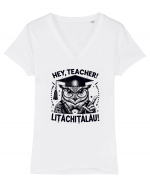 Hey, Teacher! litachitalau! Tricou mânecă scurtă guler V Damă Evoker