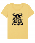 Hey, Teacher! litachitalau! Tricou mânecă scurtă guler larg fitted Damă Expresser