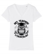 Hey, Teacher! litachitalau! Tricou mânecă scurtă guler V Damă Evoker