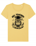 Hey, Teacher! litachitalau! Tricou mânecă scurtă guler larg fitted Damă Expresser