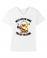 Mess With The Honk You Get The Bonk Tricou mânecă scurtă guler V Bărbat Presenter